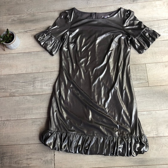 Chrome liquid metal mini dress size 12 - Picture 5 of 5